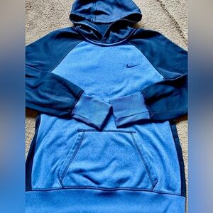 Nike Hoodie Women's Medium Blue Therma-Fit Sweatshirt Pullover Active
